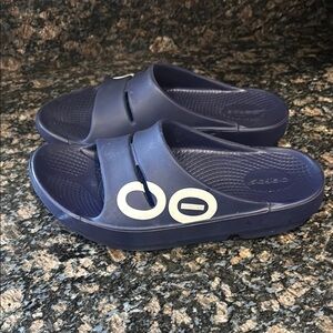 Navy Slide Sandals